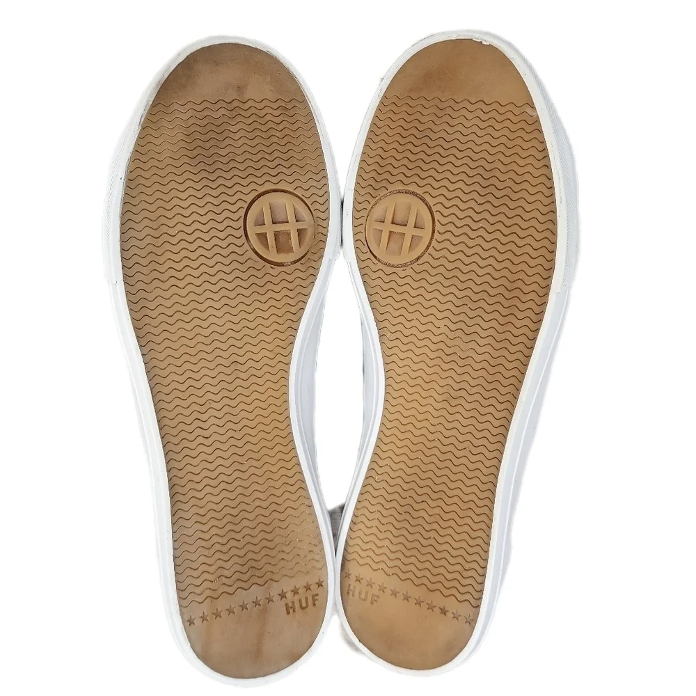 HUF Skateboard Green Suede Sneakers,Men's 13
